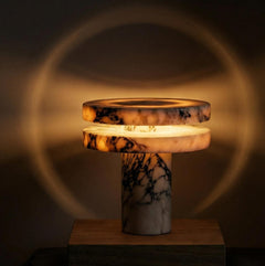 The Eclipse — Marble Disc Table Lamp