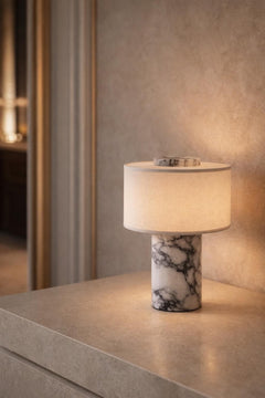The Column - Marble Base Table Lamp