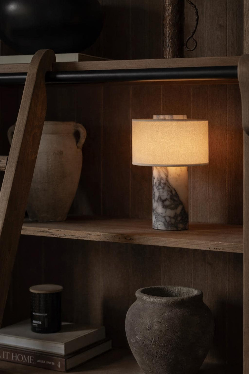 The Column - Marble Base Table Lamp