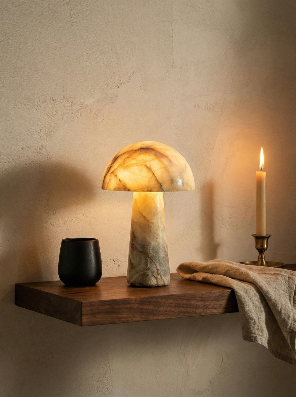 The Spore - Marble Mushroom Table Lamp