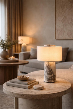 The Column - Marble Base Table Lamp