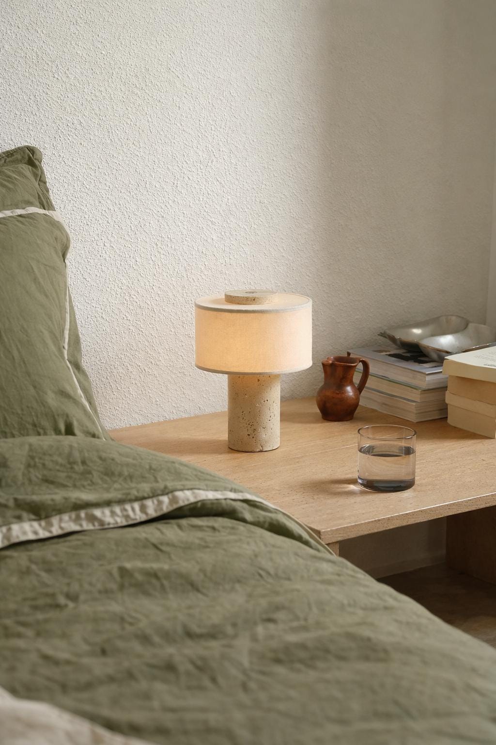 The Column - Marble Base Table Lamp