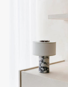 The Column - Marble Base Table Lamp