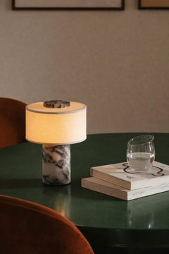 The Column - Marble Base Table Lamp